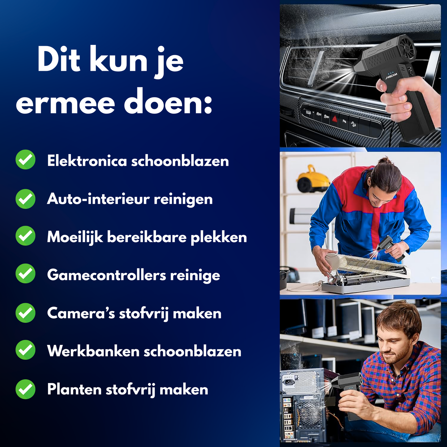 AirBlitz Pro™ — Draadloze Stofblazer